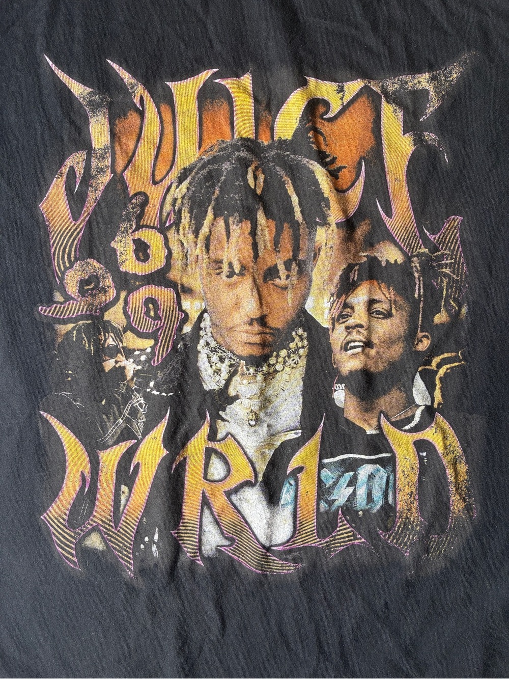 999 Club by Juice WRLD Fire Black Wash T Shirt Medium - Picture 5 of 9